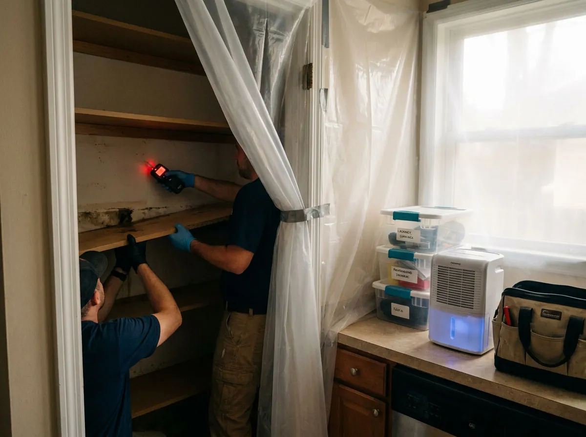 Water damage restoration on upland karst ground near Lewiston, Minnesota